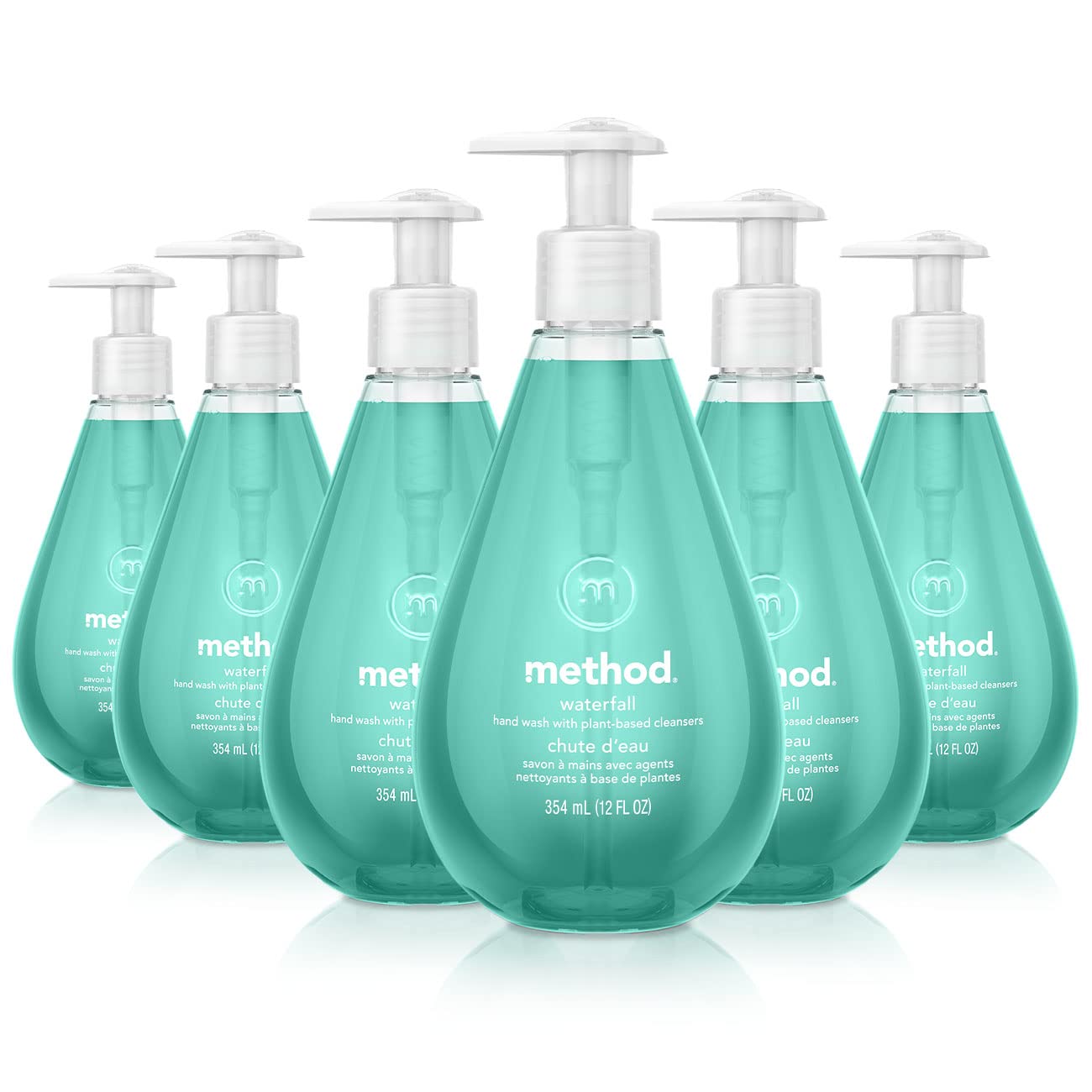 Method Naturally Derived Gel Hand Wash, Waterfall, 12 Ounce (Pack of 6)