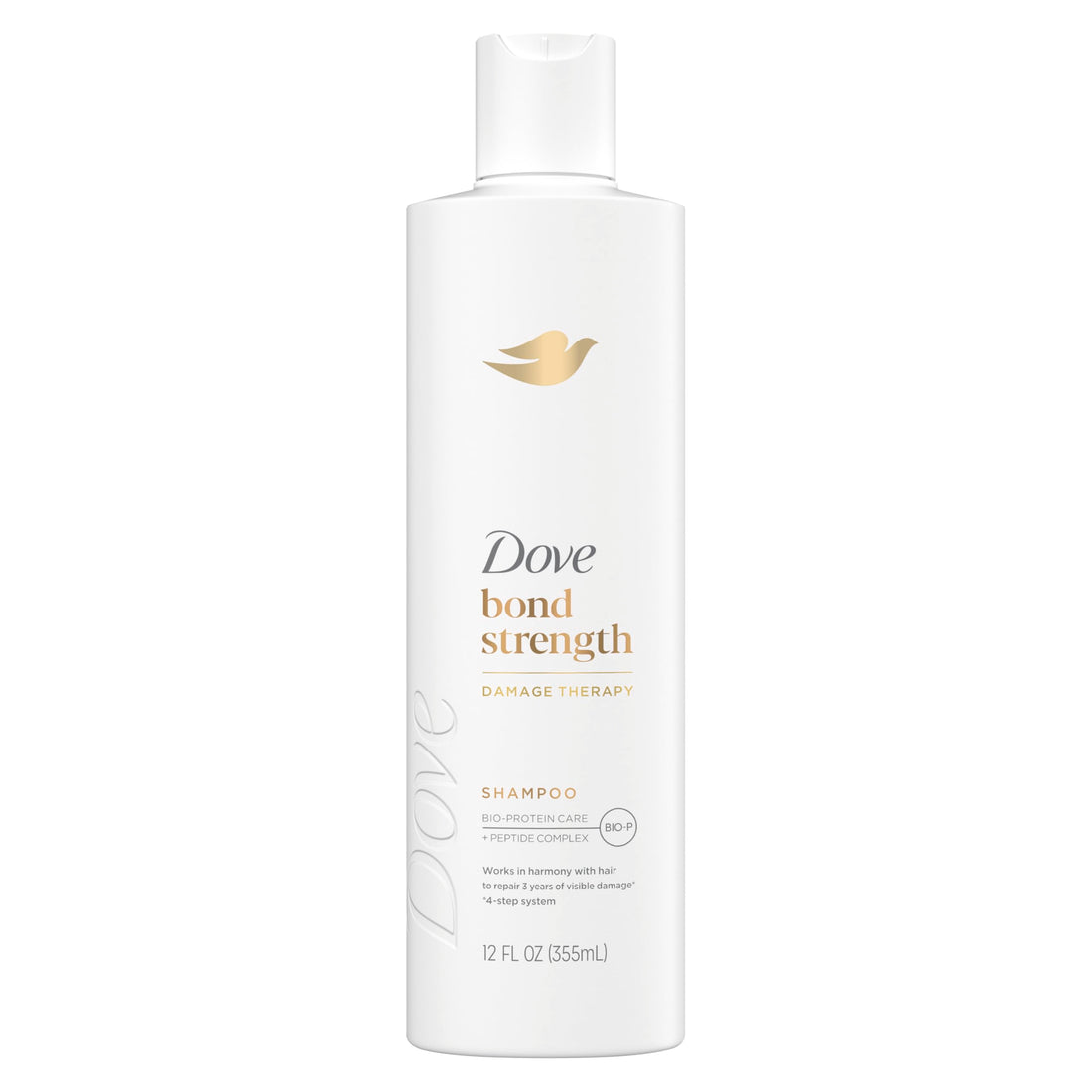Dove Shampoo Bond Strength for Chemically Damaged Hair with Bio-Protein Care Technology and Peptide Complex 12 Fl Oz