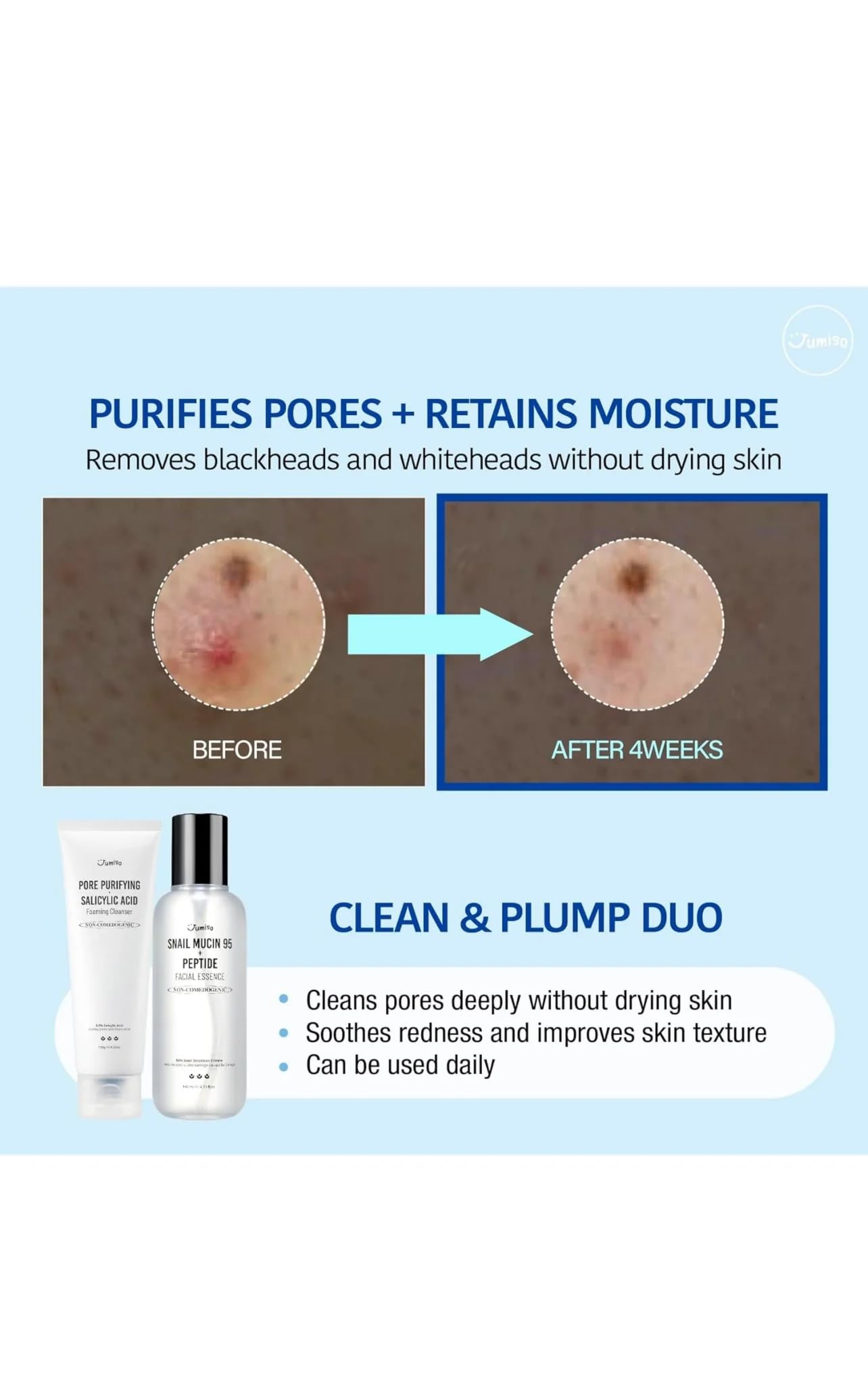 JUMISO Pore-Purifying Salicylic Acid Foaming Cleanser 120g