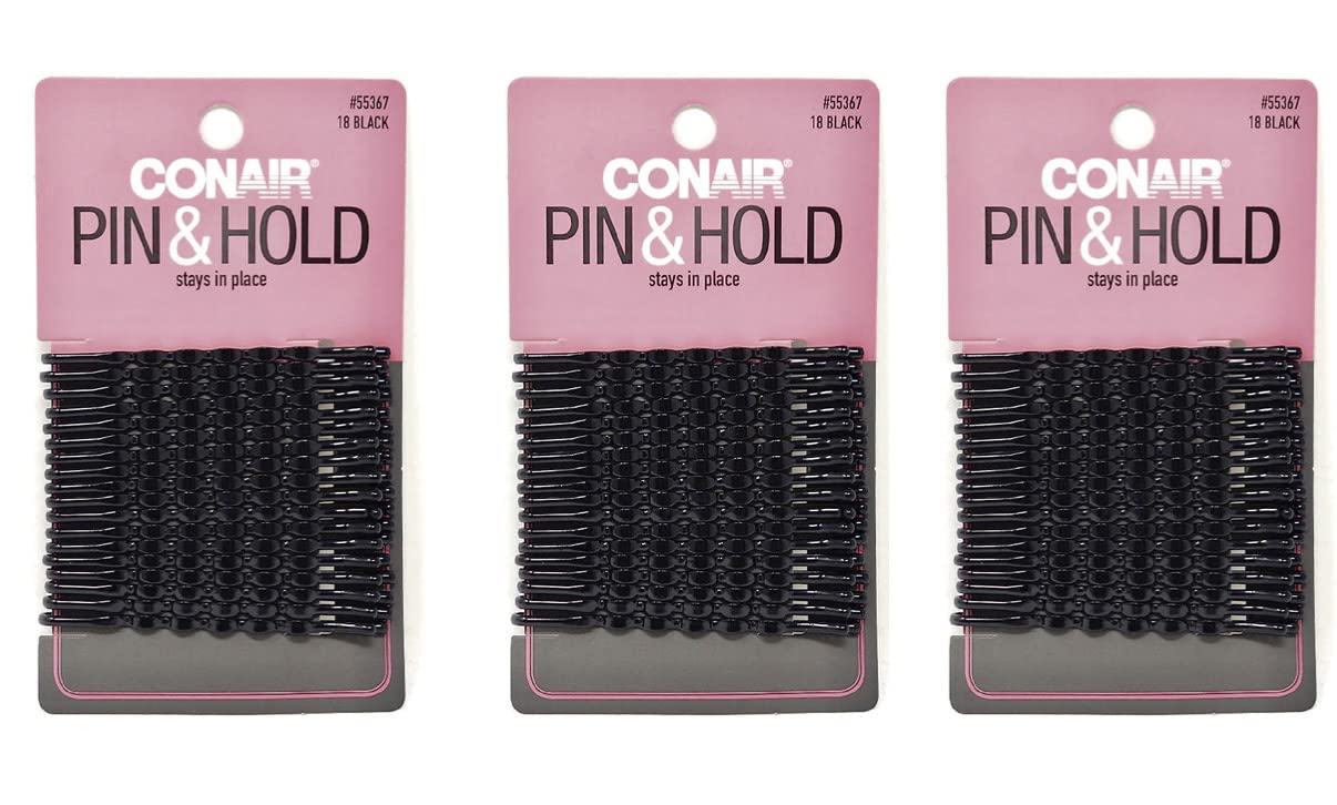 Scunci 55367 Black Styling Essentials Bobby Pins 18 Count