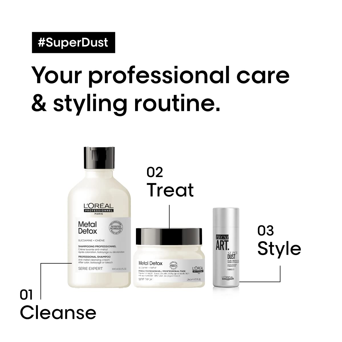 L'Oréal Professionnel Super Dust - Provides Weightless Volume, Volume and Texture Powder, Provides Medium Hold, For All Hair Types