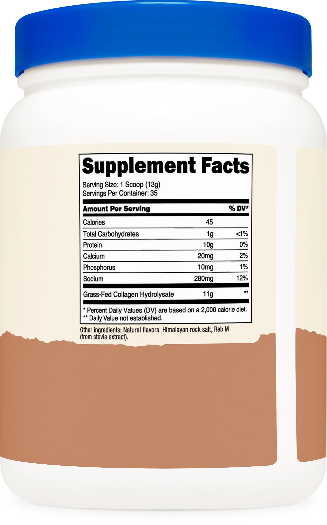 Nutricost Grass-Fed Collagen Powder 1LB (454 G) (Salted Caramel) - Grass Fed Bovine Collagen Hydrolysate - Collagen Peptides