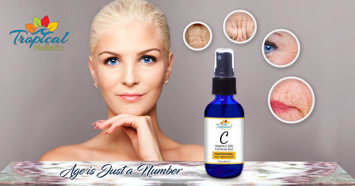 20% Vitamin C Serum for Face 2 fl oz, 100% Natural with Vitamin E, Ferulic Acid, Green Tea