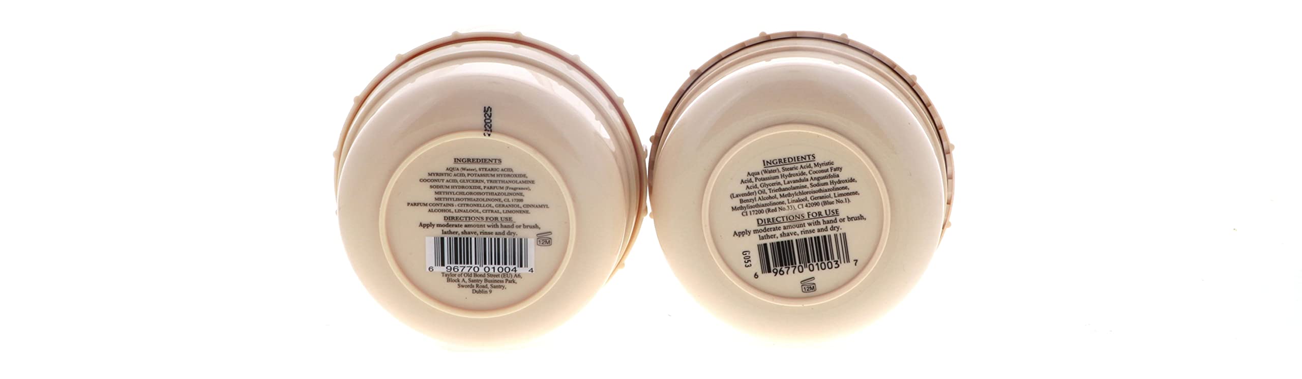 Taylor of Old Bond Street Shave Cream -- 2 Pack 5.3 0z Each Choose Your Scents! (Rose and Lavender)