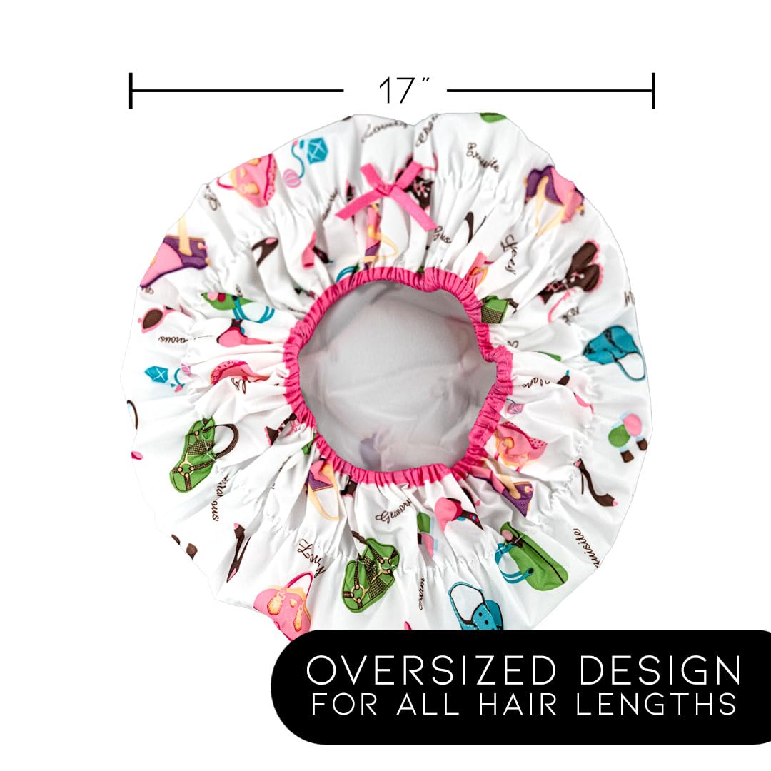 Betty Dain Fashionista Collection Mold Resistant Lined Shower Cap, Diva