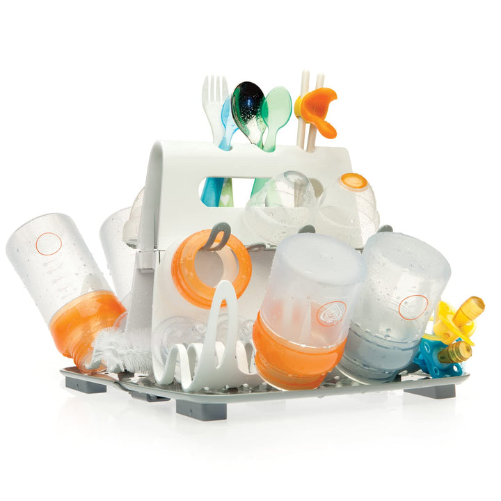 Prince Lionheart Baby Bottle Drying Rack, Deluxe Drying Station Essential Home Item, Holds Up To 8 Large Bottles, Accommodates Many Feeding Accessories and Teething Toys