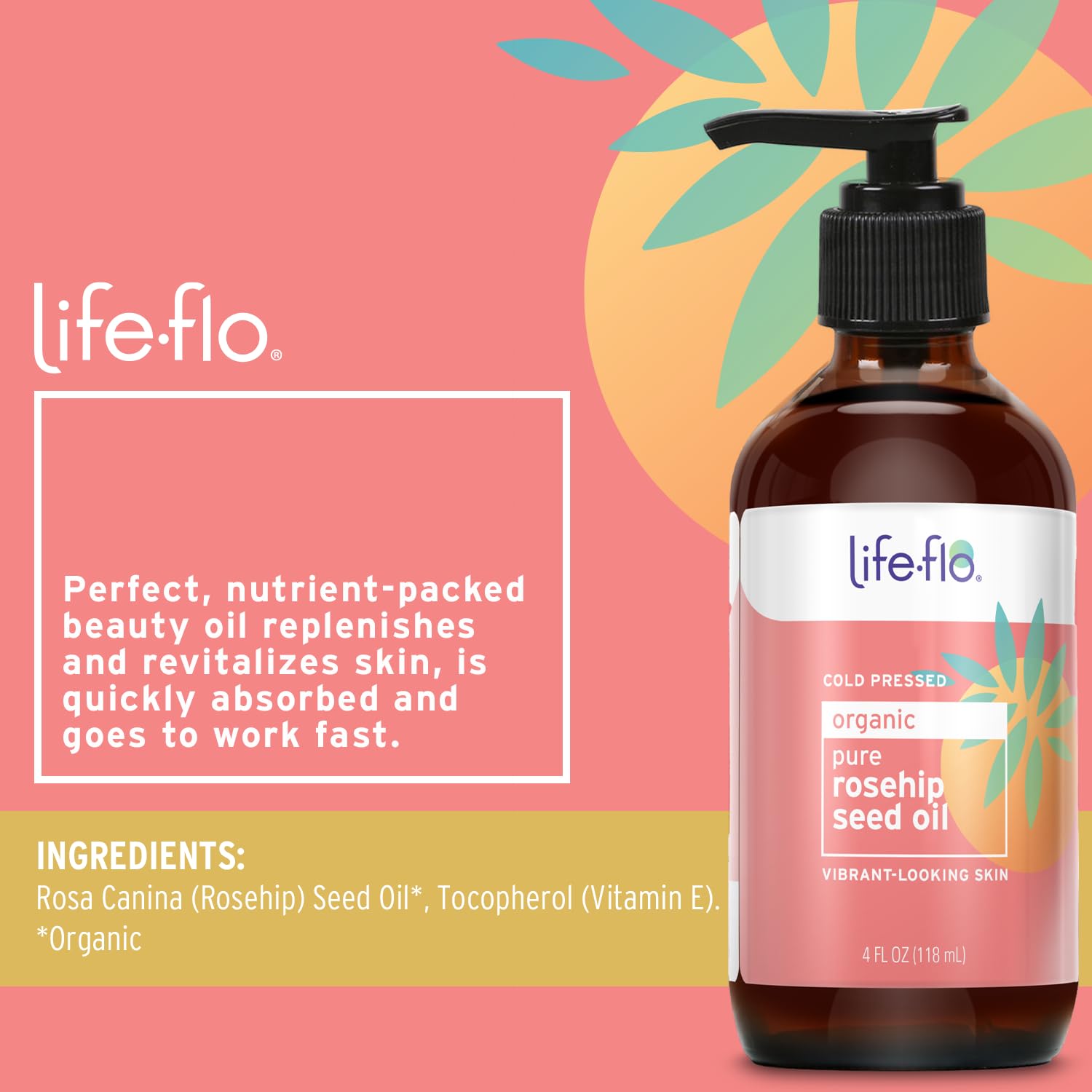 Life-Flo Pure Rosehip Oil, 4 Oz
