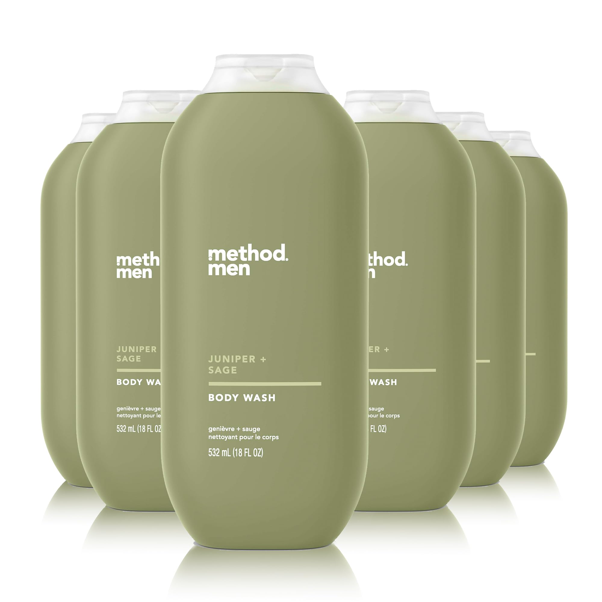 Juniper + Sage: Method Mens Body Wash, Juniper + Sage, 6 Count