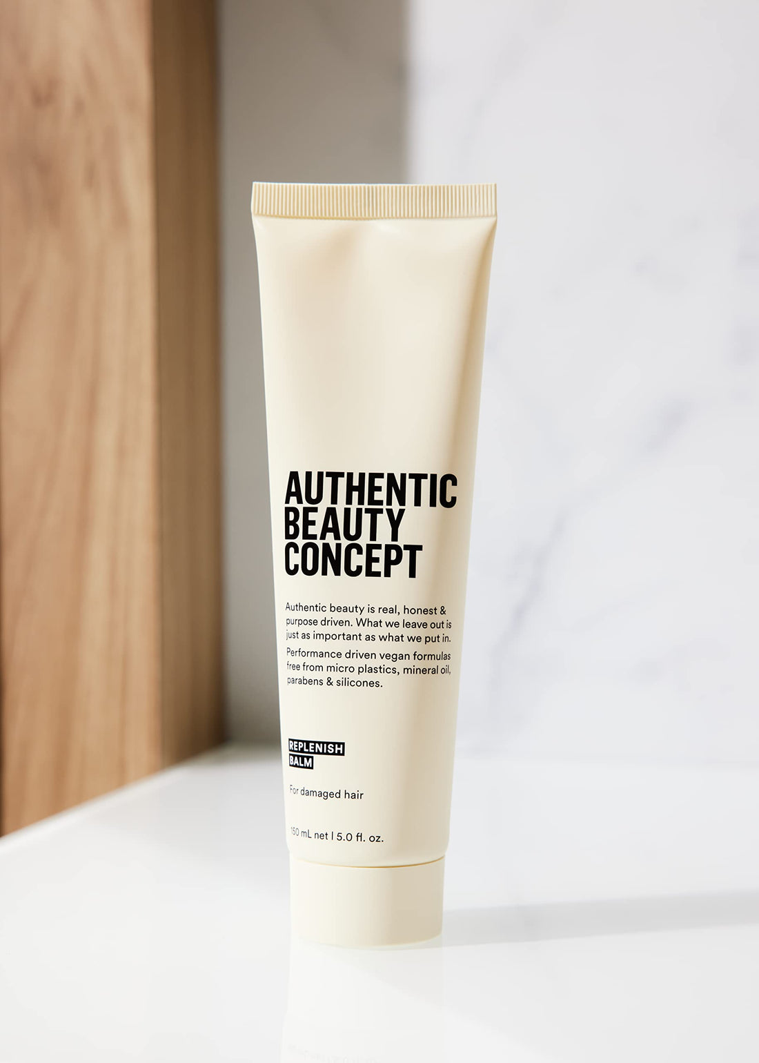 Authentic Beauty Concept Replenish Mask | Damaged Hair | Heat Protection & Strengthens Hair | Vegan & Cruelty-free | Silicone-free | 5 fl. oz.