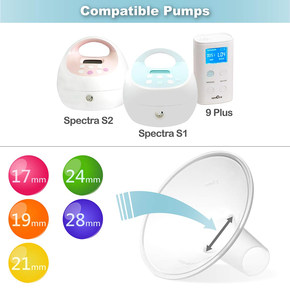 Nenesupply 28mm Pump Parts Compatible with Spectra S1 Spectra S2 Pumps Replacement Kit to Spectra Pump Parts Replace Spectra S2 Accessories and Spectra Flange Duckbill Valve Backflow Protector