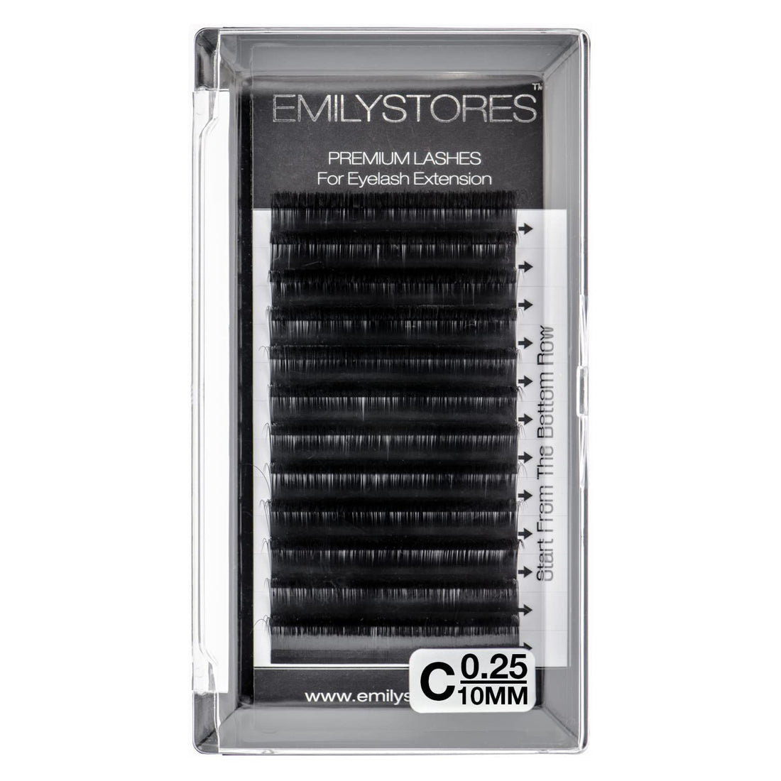Emilystores Eyelash Extension Individual Loose Signature Mink Eyelash C Curl Thickness 0.25mm Length 10mm Silk Lashes