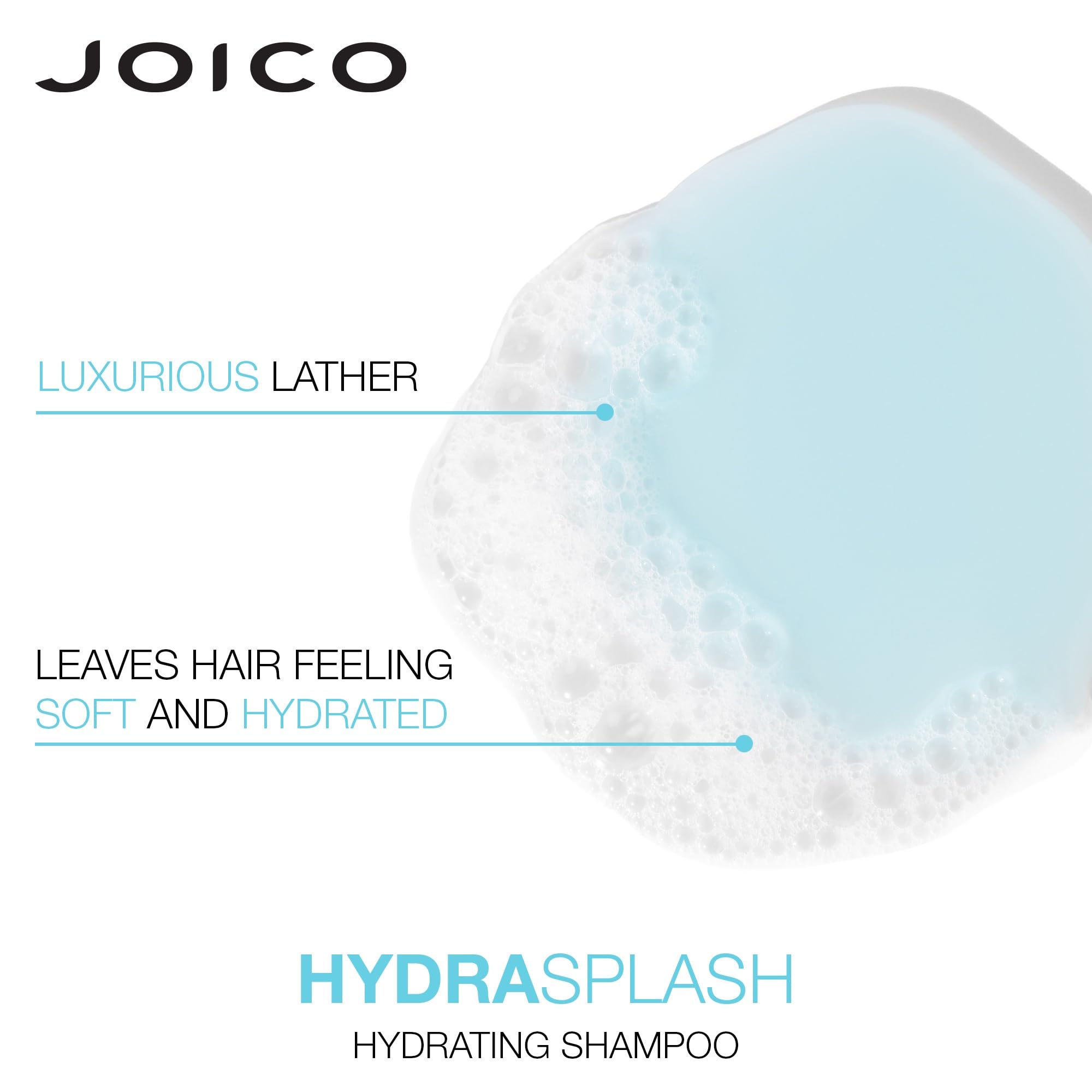 Joico HydraSplash Hydrating Shampoo | For Fine, Medium, Dry Hair | Replenish Moisture | Add Hydration & Softness | With Sea Kelp & Coconut Water | 33.8 Fl Oz