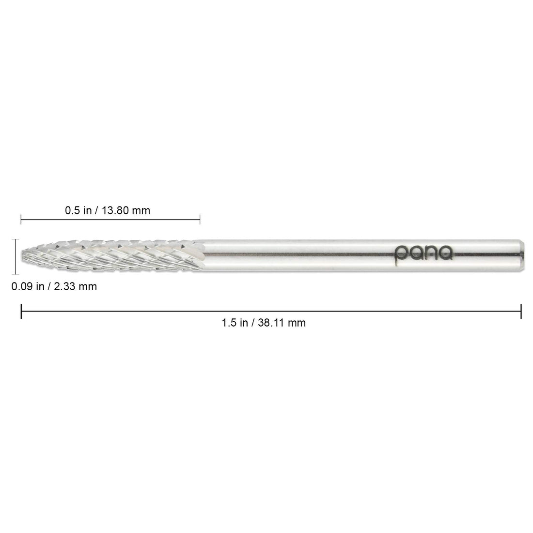 Pana 3/32 Under Nail Cleaner Safety Nail Carbide Bit - Silver Color (Grit: Fine - F) for Electric Dremel Drill Machine