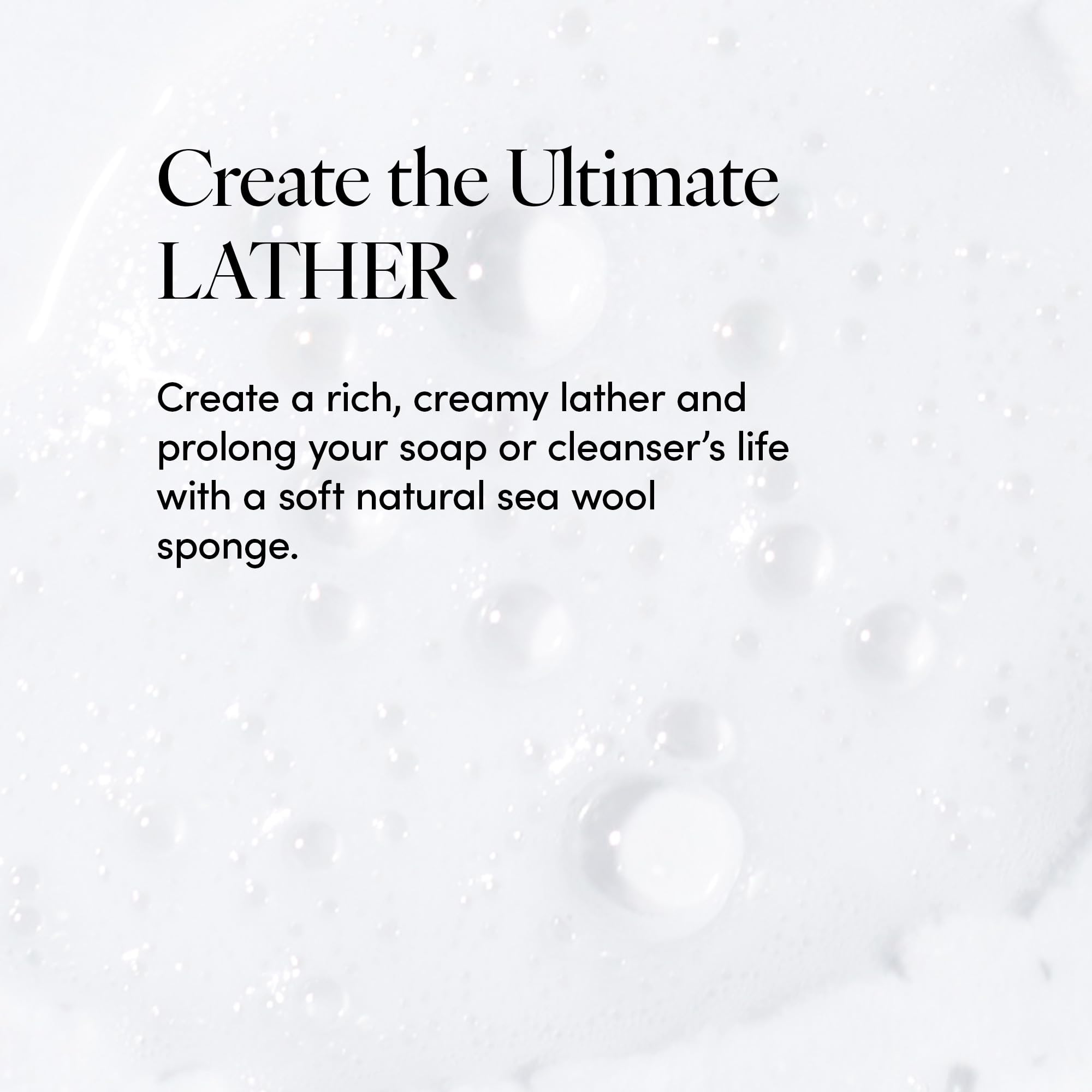 LATHER - Natural Sea Wool Sponge, 5-6 - Organic Exfoliating Body Scrubber - Soft, Gentle Cleansing - Hypoallergenic - All Skin Types - Florida Natural Loofah Sponge - Cruelty Free - Beauty & Skincare