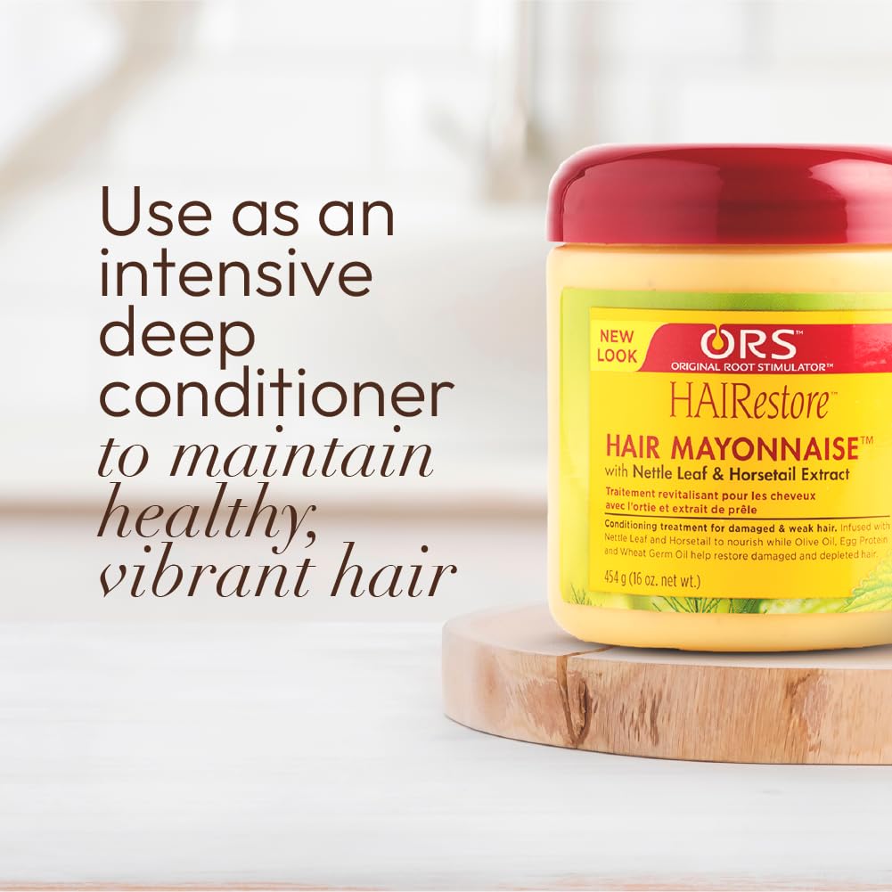 ORS HAIRestore Hair Mayonnaise with Nettle Leaf and Horsetail Extract 16 Ounce (Pack of 3)