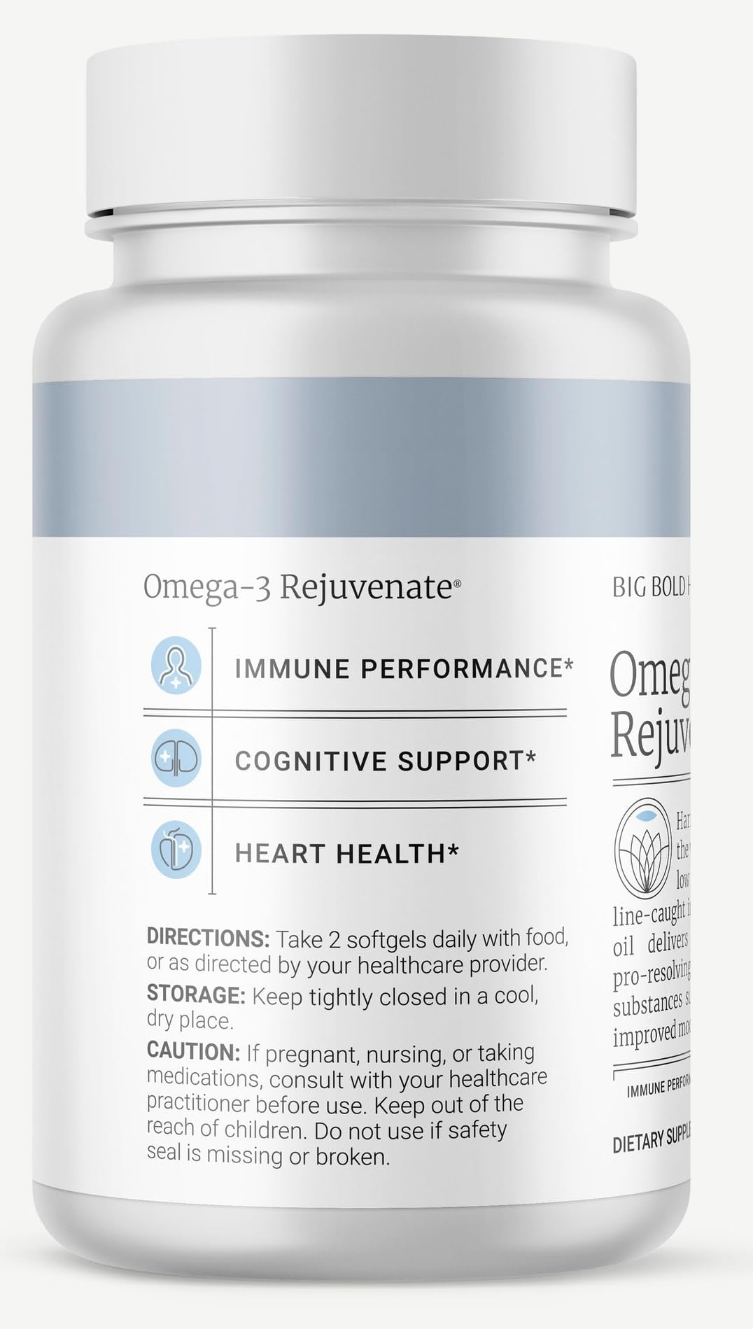 2 Month Supply - Omega-3 Rejuvenate Fish Oil Supplement, Wild Alaskan Cod and Sockeye Salmon Fish Oil, Lemon Flavor —Omega-3 Fatty Acids with EPA, DHA, & DPA— 120 Softgels