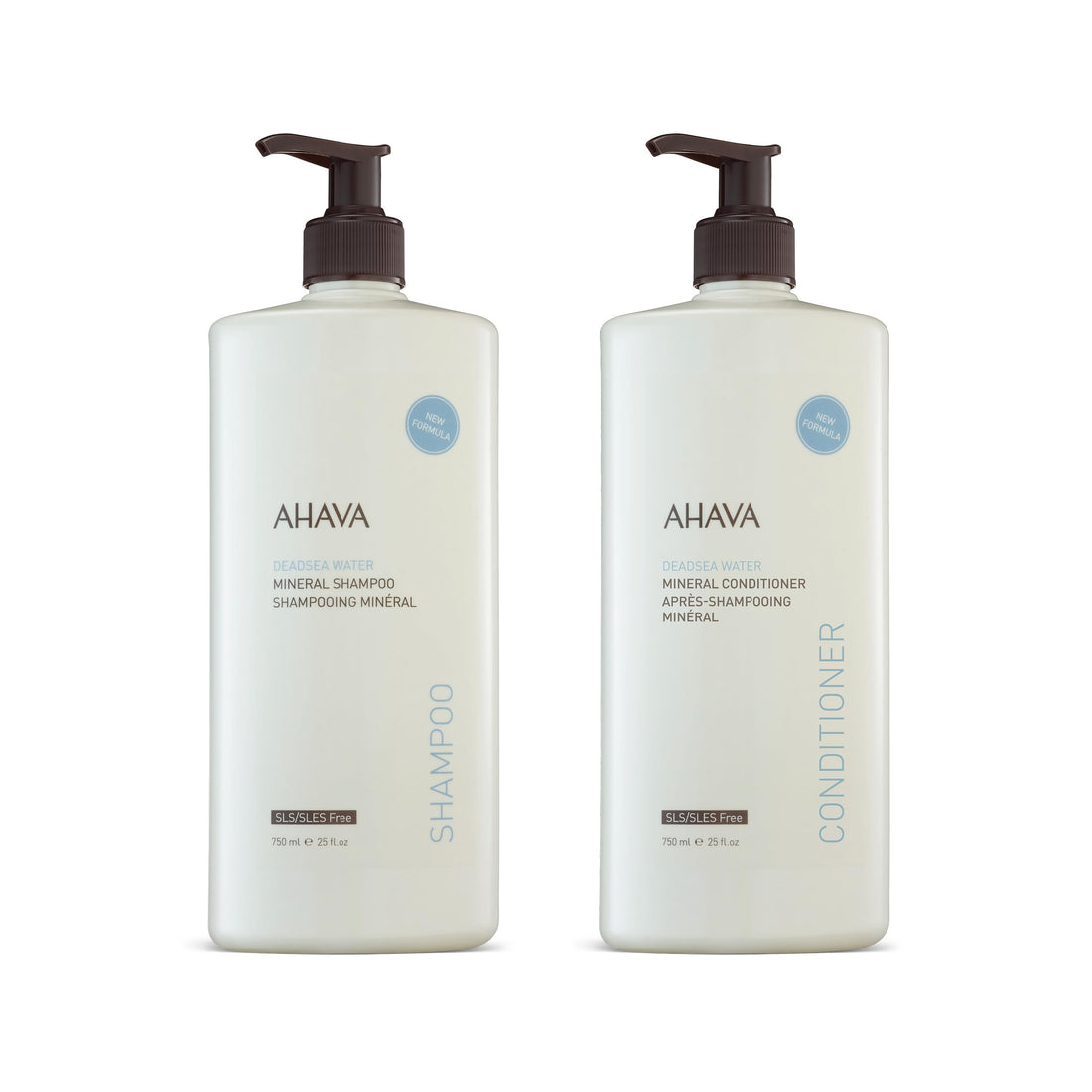 AHAVA Dead Sea Mineral Shampoo and Conditioner Set, 25 Fl Oz