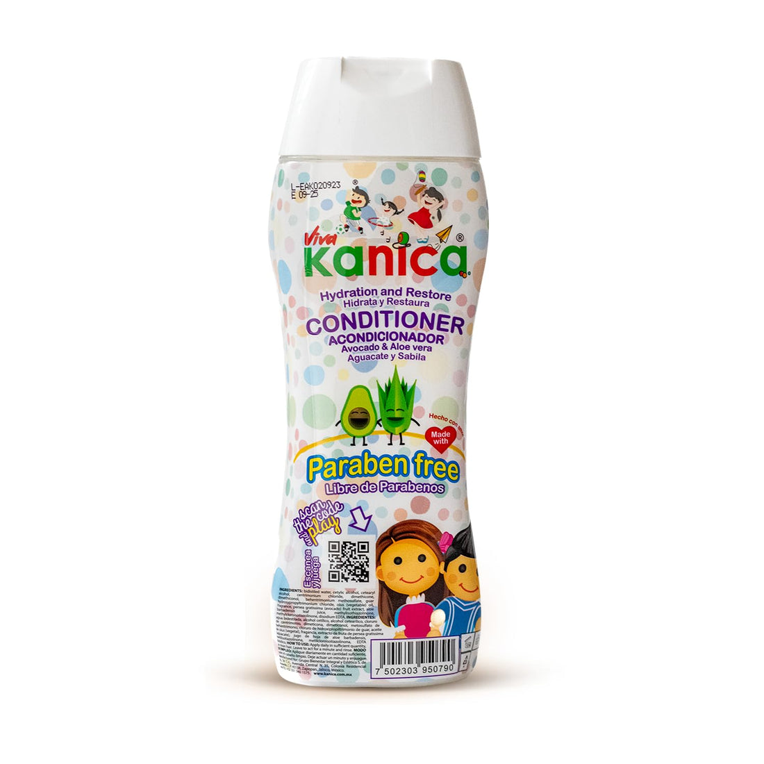 KANICA Hydrating Conditioner - Curly Hair - Kids Conditioner - Baby Hair Product -Deep Conditioner with Aloe Vera & Avocado Oil - Paraben-Free -Hair Care Conditioner - 13.5 Fl Oz Kids Confitioner