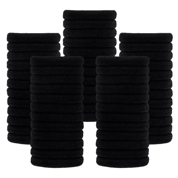 100PCS Hair Elastics Hair Ties, 4MM Colorful Ponytail Holders Hair Bands, 2 Inch in Diameter Elastic Band for Medium to Thick Hair, Curly Hair, Women or Men, 20 Colors (4MM Colorful )