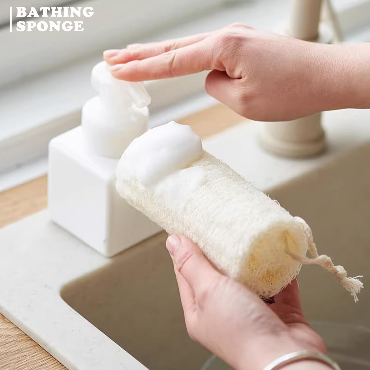 Loofah Sponges Natural Organic Luffa Loofah Bath Sponge Exfoliating Natural Bath Shower Sponges Body Scrubbers, 6 Pack