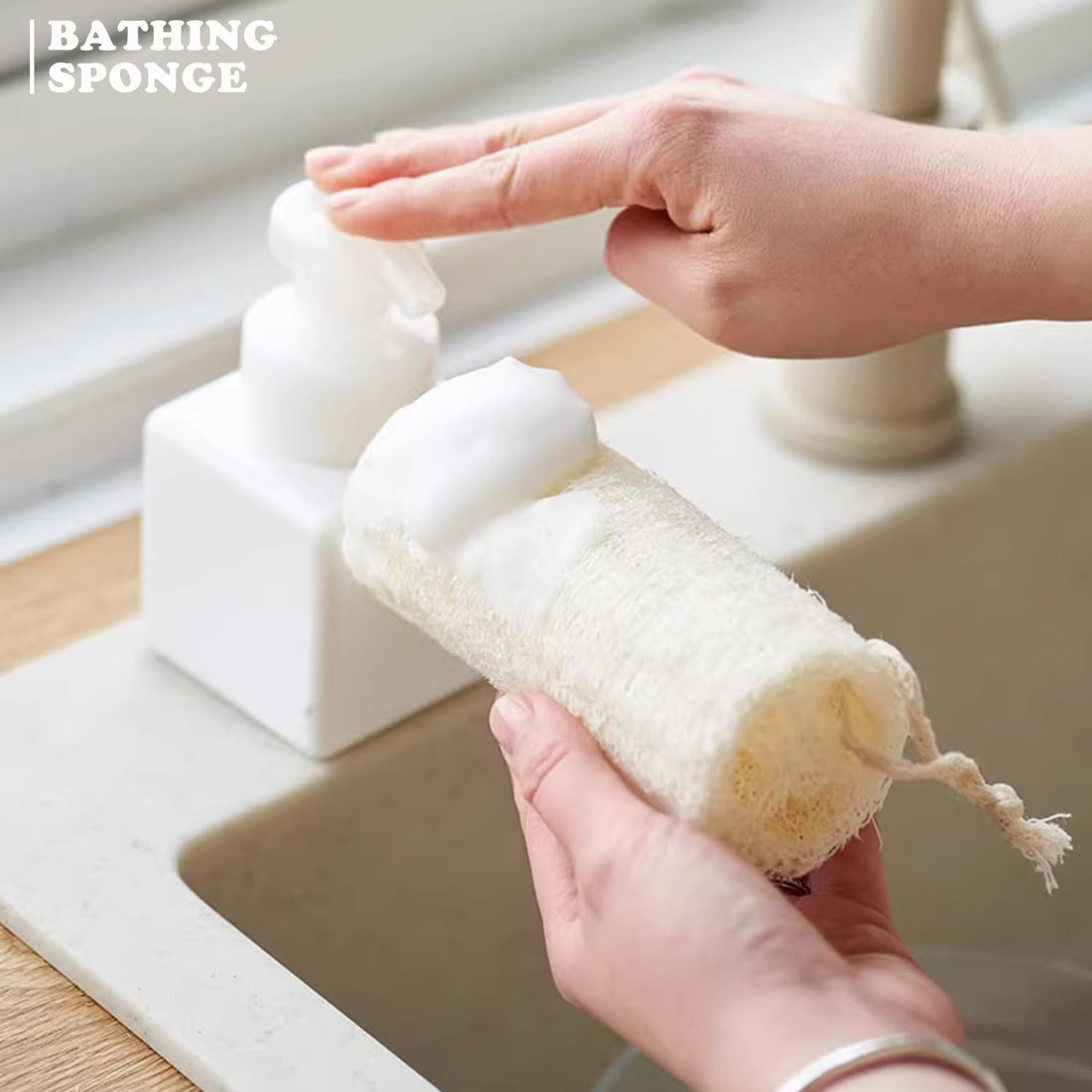 Loofah Sponges Natural Organic Luffa Loofah Bath Sponge Exfoliating Natural Bath Shower Sponges Body Scrubbers, 6 Pack