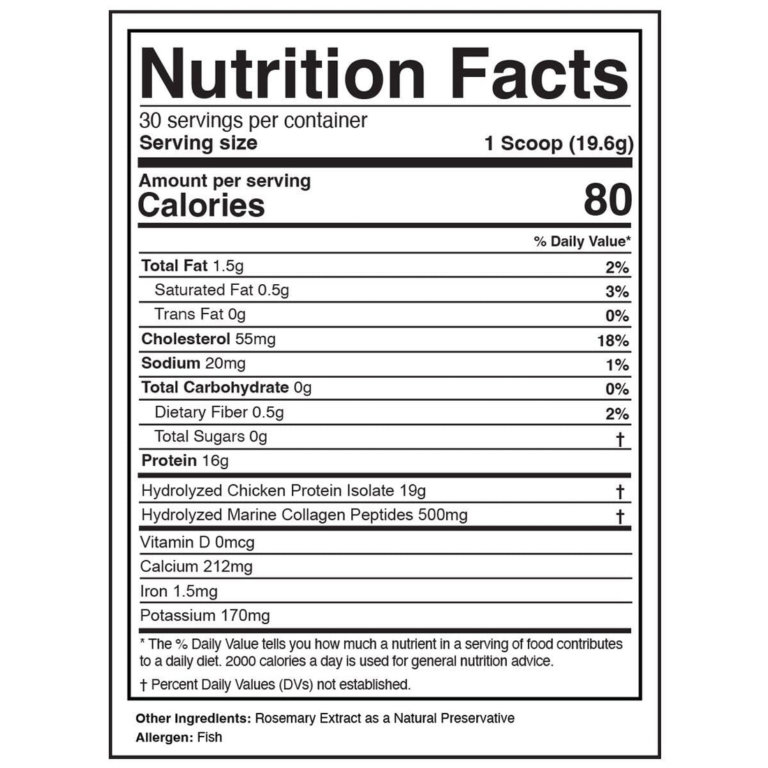 Divine Health Hydrolyzed Collagen Powder | Unflavored | Type I, II, III Chicken & Marine Collagen Peptides | Recommended in Dr. Colbert's Keto Zone Diet Book | Hair, Skin, Nails & Gut Health | 630g