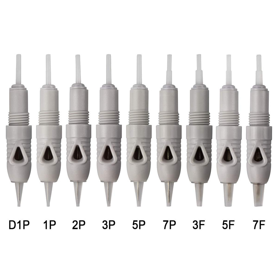 1R: Guapa 50 Pieces D1R 1R 3R 5R 5F 7F Disposable Cartridge Needle Permanent Makeup Tattoo Needle for Liberty and Charmant Machine (1R)