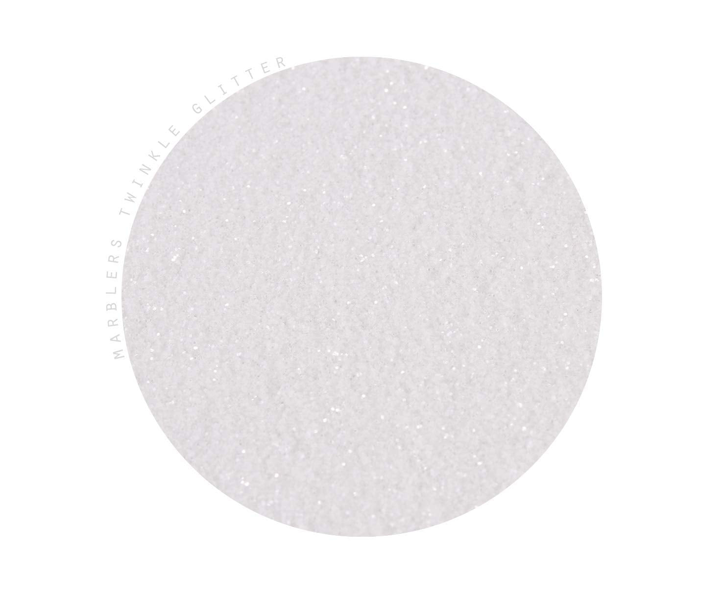 MARBLERS Twinkle Glitter [Glass White] 3oz (85g) | Fine | Non-Toxic, Vegan, Cruelty-Free | Face, Body, Eyeshadow, Hair, Festival, Party Makeup | Nail Art, Polish | Resin, Tumbler, Slime, Craft
