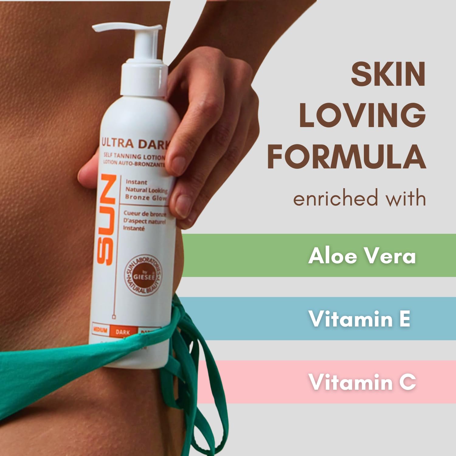 Sun Self Tanning Lotion Ultra Dark Instant Tint - Dark 8oz/236ml