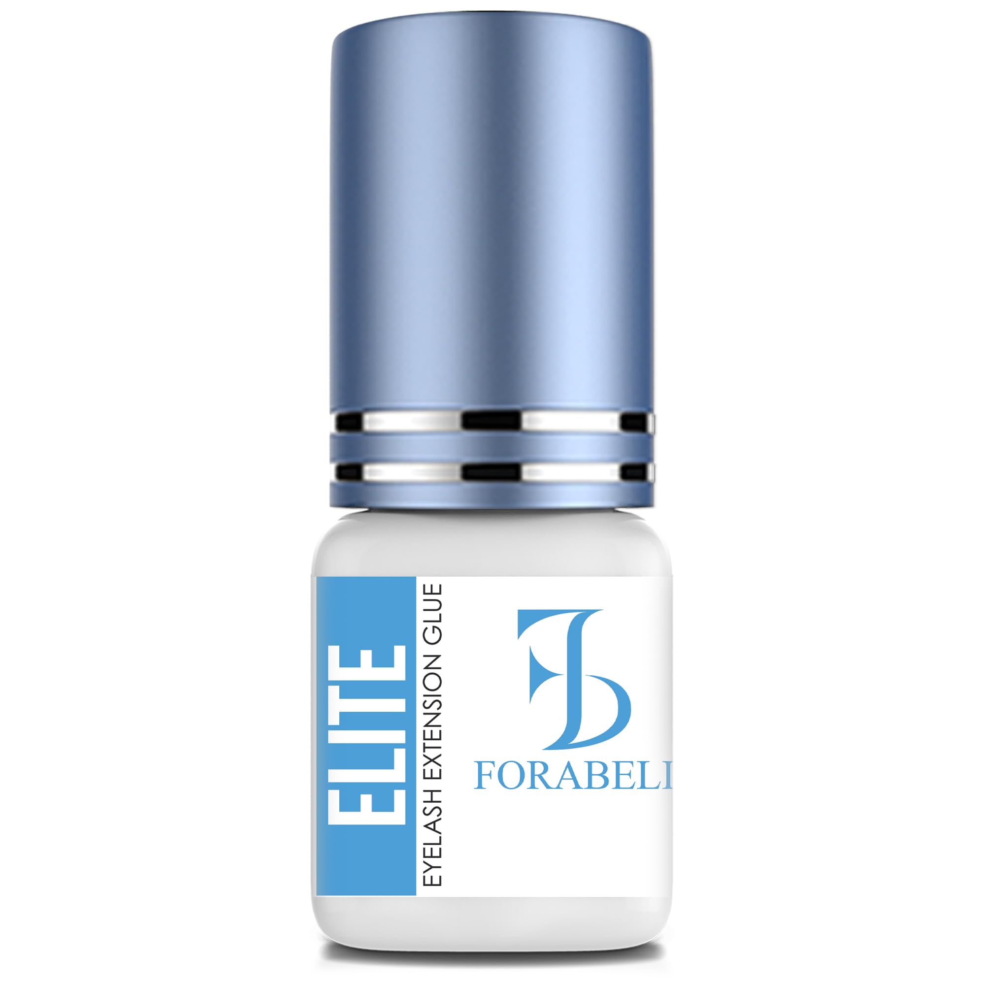 Elite Fast Dry Time Eyelash Extension Glue - Forabeli 5ml / 1 Sec Drying time/Retention – 7 Weeks/Maximum Bonding Power/Black Adhesive for Semi-Permanent Extensions/Professional Lash Supplies
