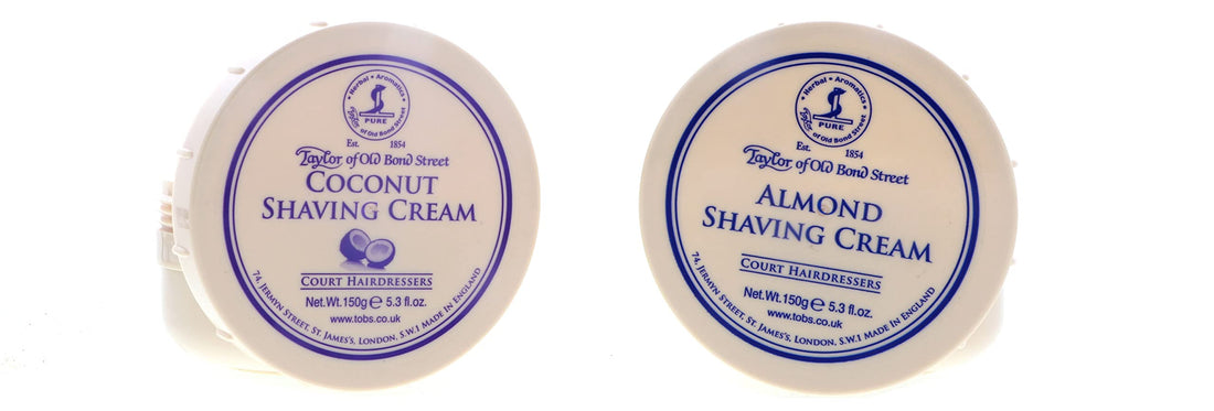 Taylor of Old Bond Street Shave Cream -- 2 Pack 5.3 0z Each Choose Your Scents! (Almond and Coconut)