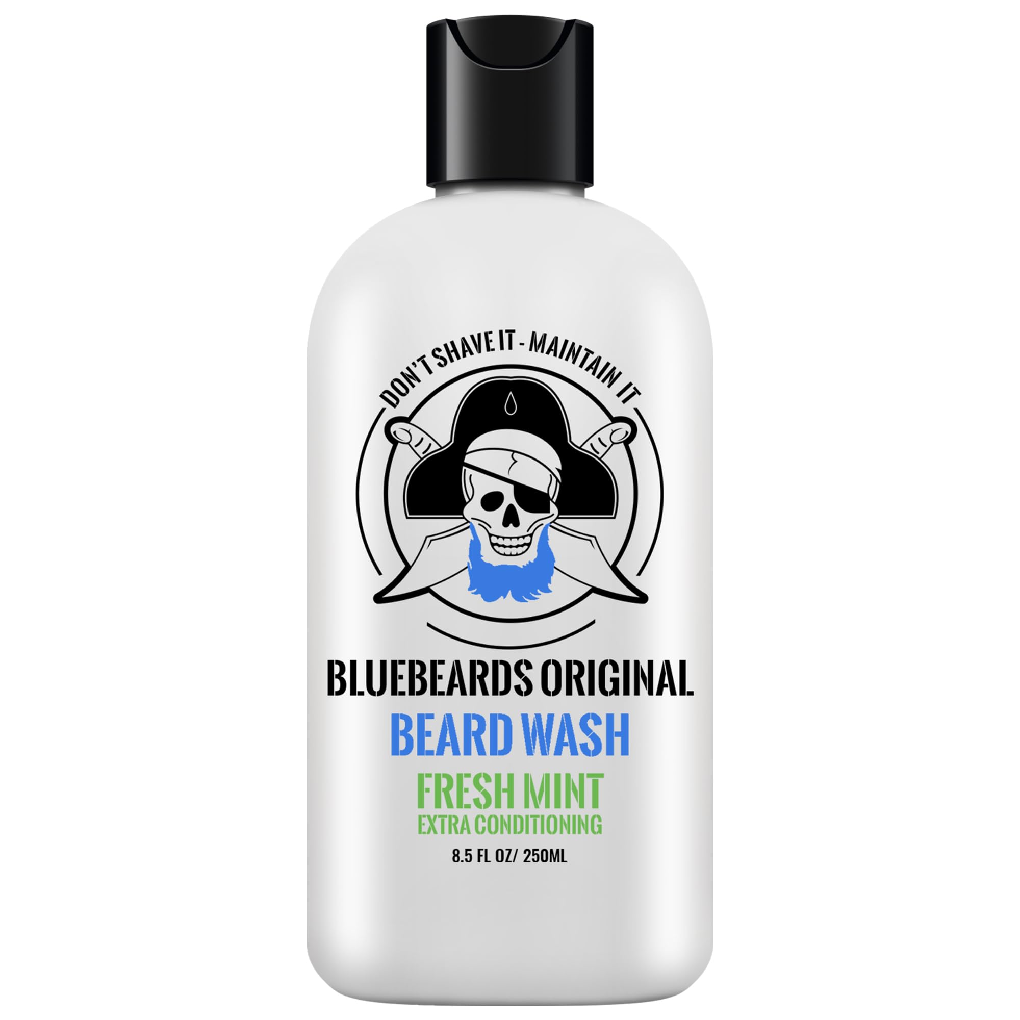 Bluebeards Original Fresh Mint Beard Wash with Peppermint Oil, 8.5 Fl Oz