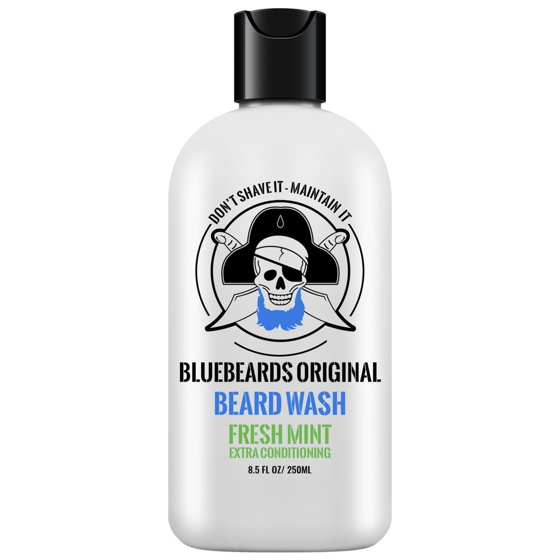 Bluebeards Original Fresh Mint Beard Wash with Peppermint Oil, 8.5 Fl Oz