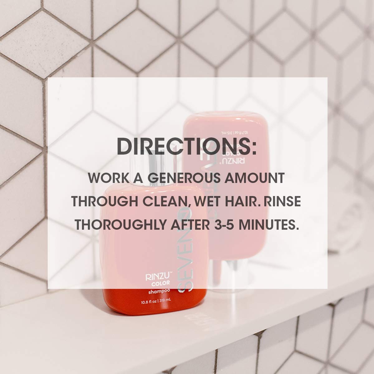 SEVEN Rinzu COLOR Conditioner Hair Care for Color-Treated Hair, Sulfate Free, Moisturizes, Extends Retention with Argan Oil, Pro Vitamin B5, Sunflower Seed for Men & Women, Made in USA, 10.7 oz.