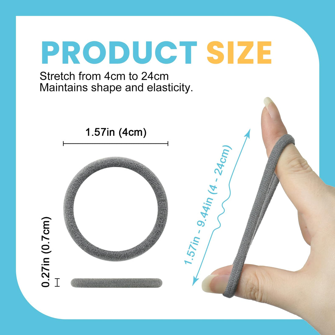 HOYOLS 100pcs Soft Hair Ties no Damage, Seamless Soft Thick Ponytail Holder Scrunchies Head Bands No Crease for Women Girls (Brunette Brown Set)