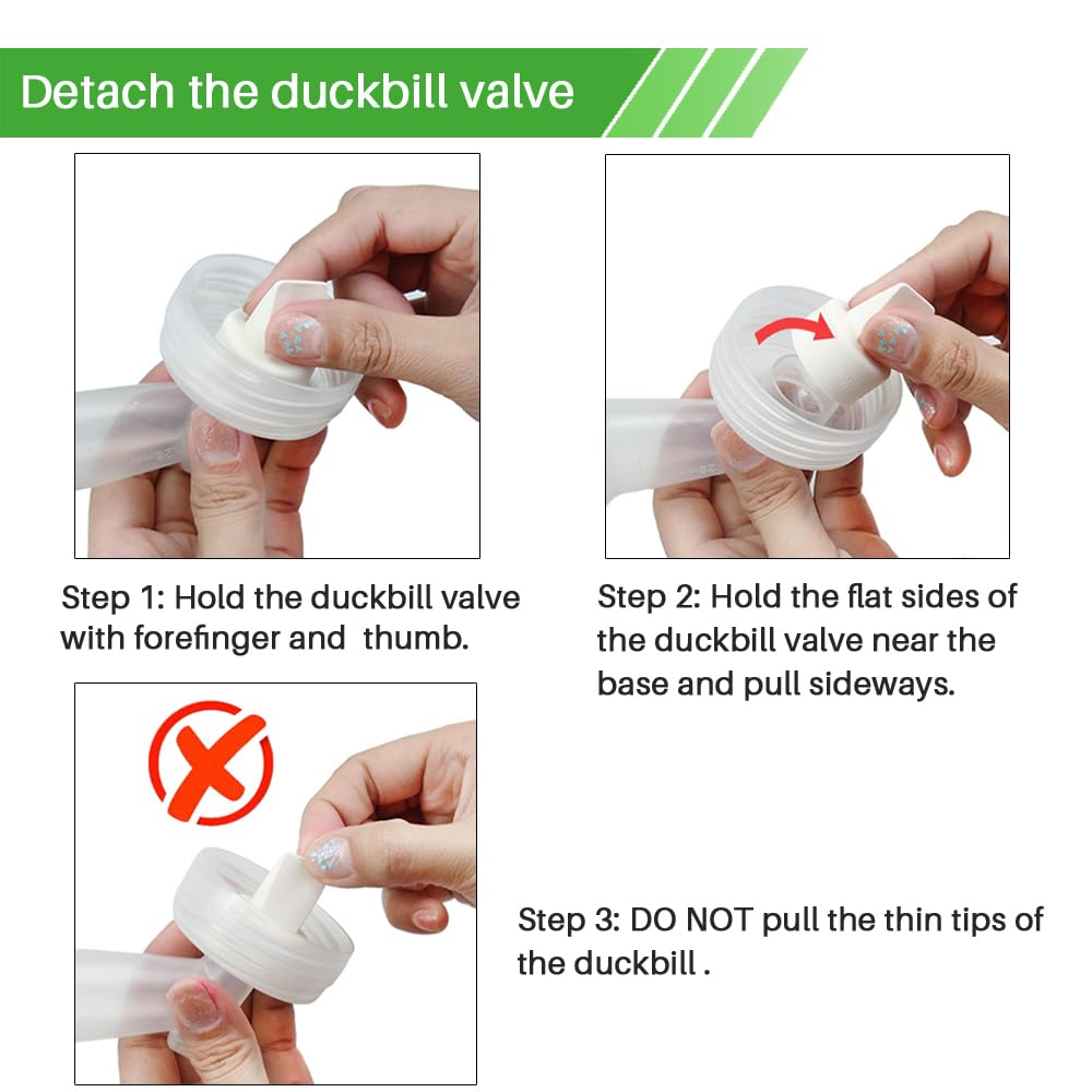 PumpMom-us Breast Pump Parts, 8 Duckbill Valves and 2 Silicone Membrane for Spectra S2, S1 and 9 Plus Breastpumps, Compatible with Spectra Valves and Silicone Diaphragm