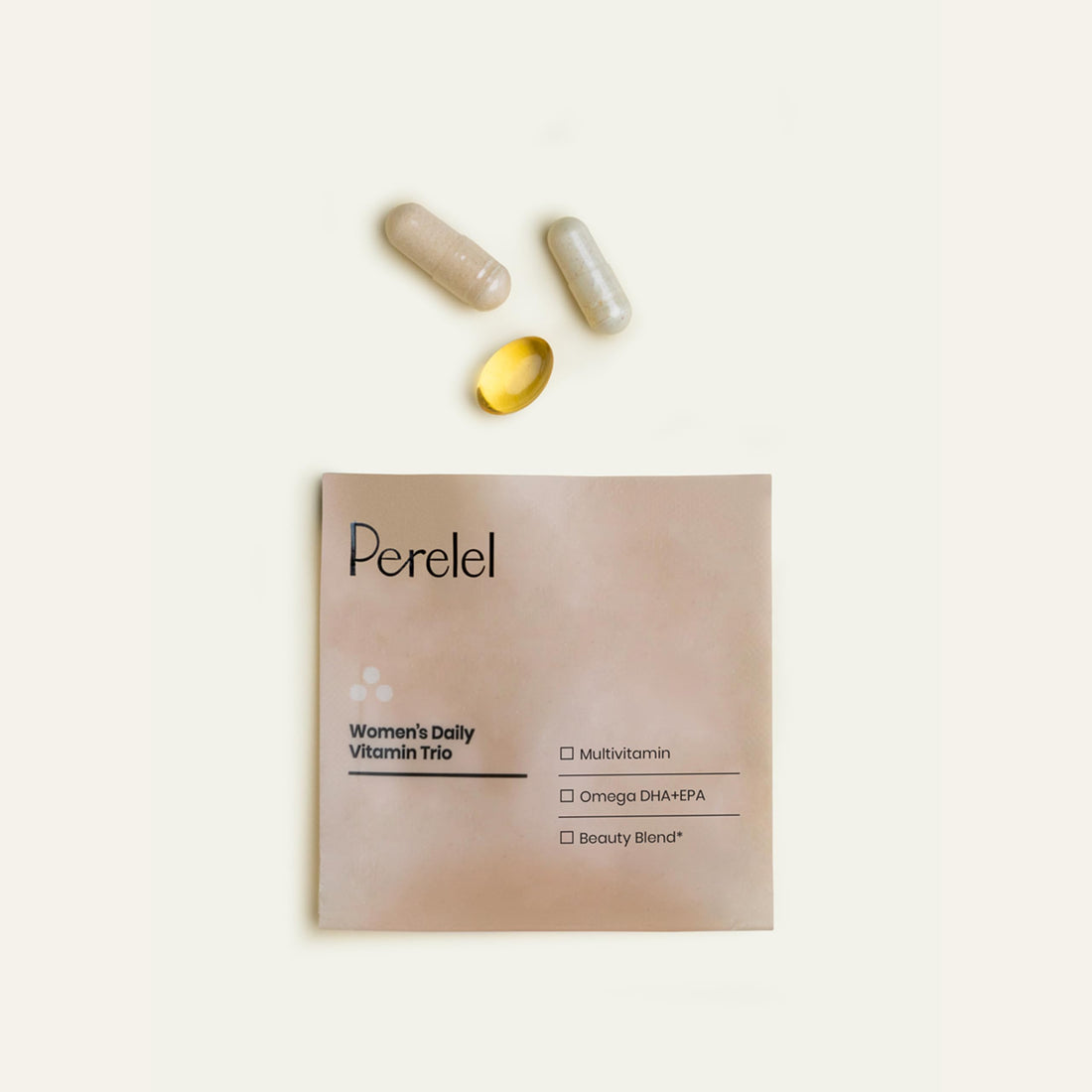Perelel Women's Daily Vitamin Trio - Women's Vitamins and Supplements for Immune Support, Mood, Reproductive + Brain Health* - Soy, Dairy and Gluten Free Non-GMO Formula (30 Daily Pill Packs)