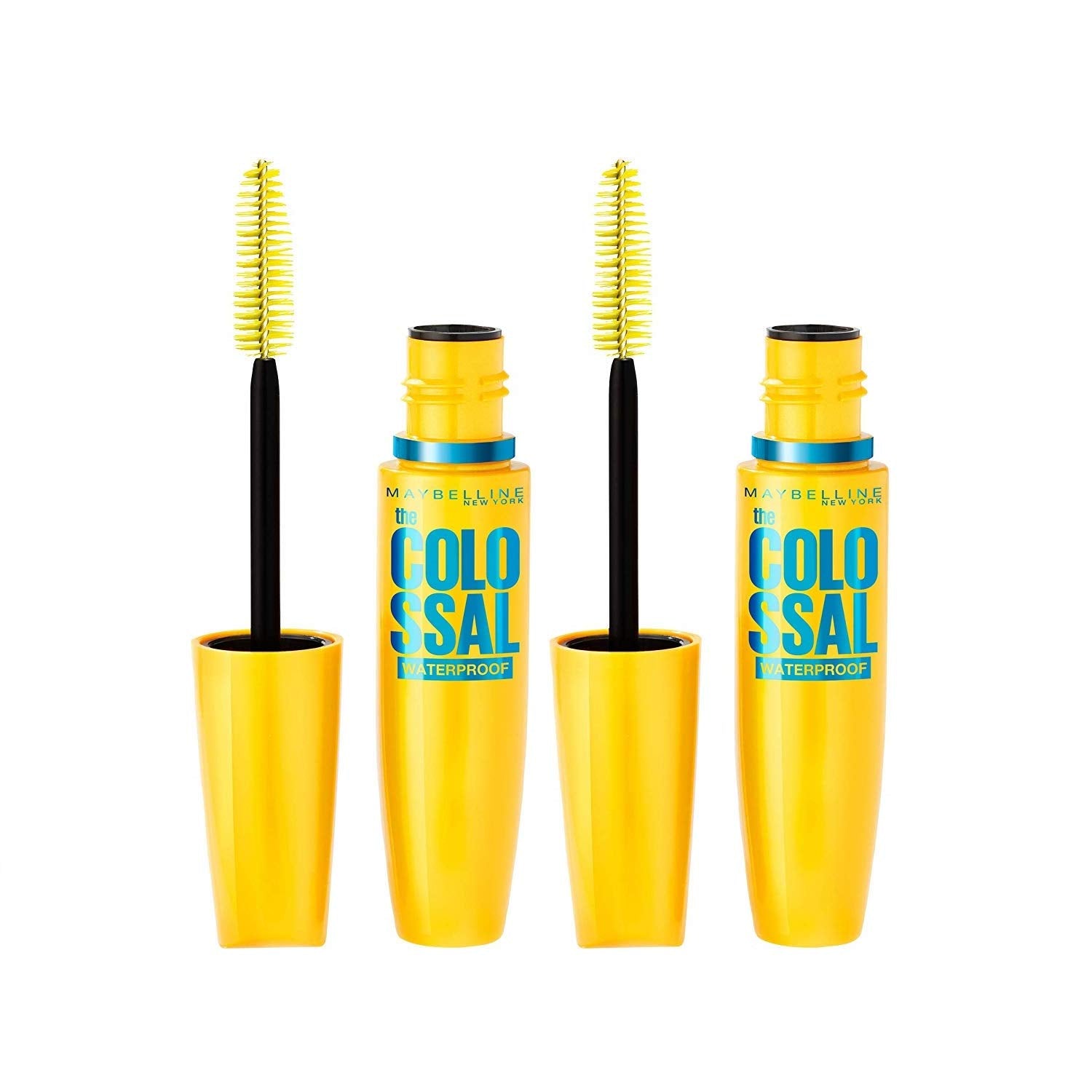 Maybelline Volum' Express The Colossal Waterproof Mascara Makeup, Volumizing No Clump Mascara, Glam Black, 0.31 Fl Oz (Pack of 2)