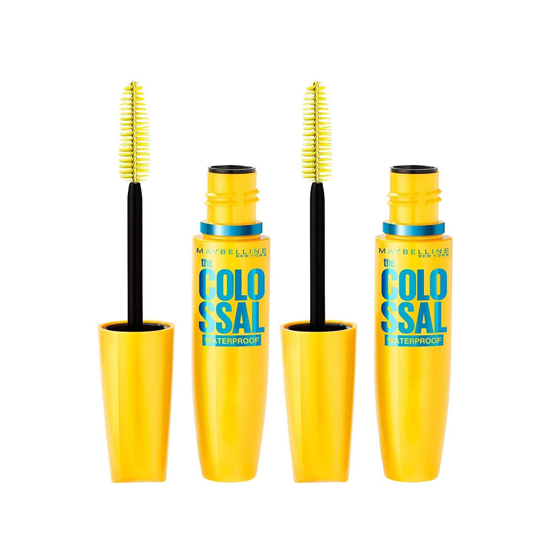 Maybelline Volum' Express The Colossal Waterproof Mascara Makeup, Volumizing No Clump Mascara, Glam Black, 0.31 Fl Oz (Pack of 2)