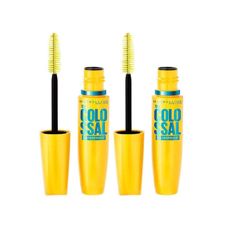 Maybelline Volum' Express The Colossal Waterproof Mascara Makeup, Volumizing No Clump Mascara, Glam Black, 0.31 Fl Oz (Pack of 2)