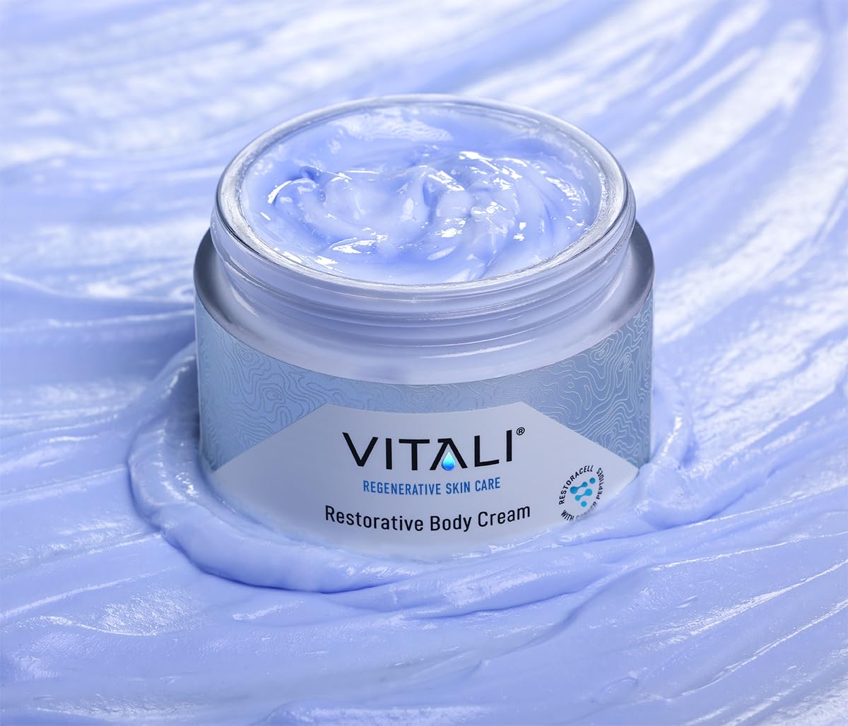 Vitali Restorative Body Cream with Copper Peptides: Premium Age Reducing Moisturizing Cream to Hydrate and Protect Skin from Wrinkles and Free Radicals - 1.69 fl. oz.