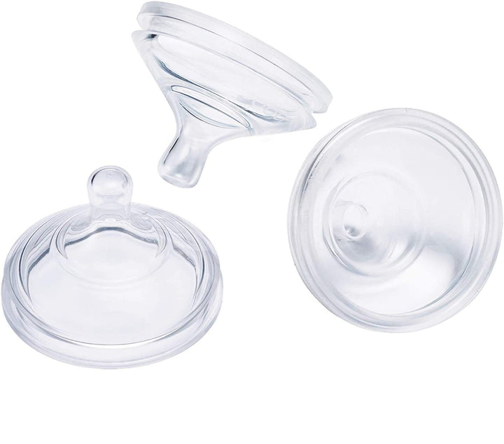 Boon Nursh Silicone Baby Bottle Nipples - Bottle Nipples for Boon Nursh Baby Bottles - Baby Bottle-Feeding Supplies - Medium Flow Baby Bottle Nipples - 3 Count