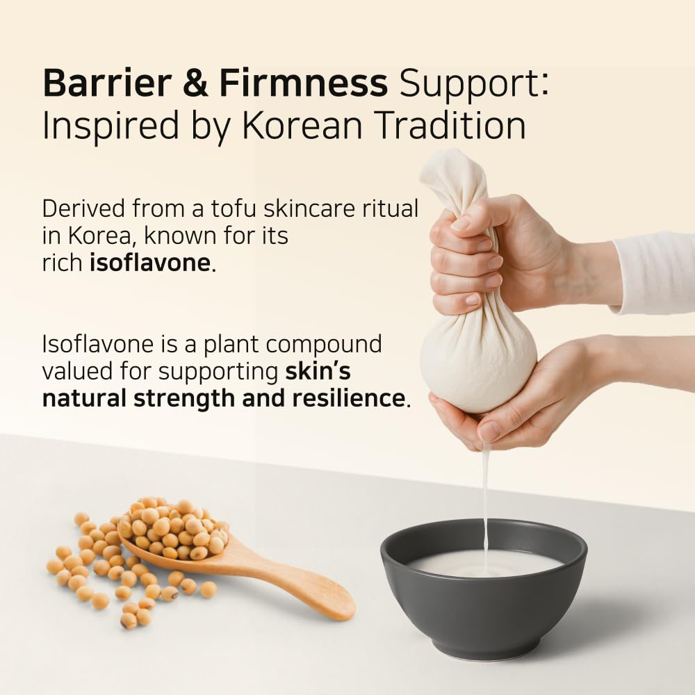 ARUEN Bean Essence Tofu Milk Serum | Korean Skincare | 68% Fermented Soy Milk with Niacinamide, Hyaluronic Acid, Retinol Alternative | Fragrance-Free & Vegan | For Korean Glass Skin (1.01 fl.oz/30ml)