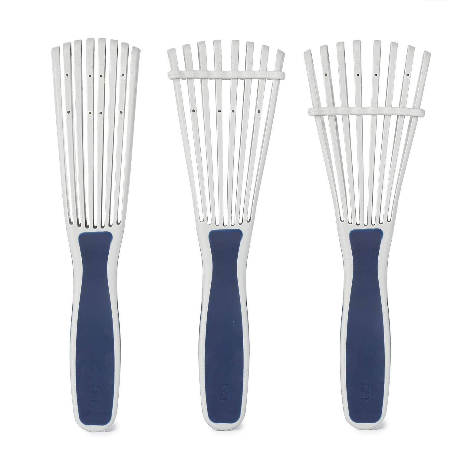 BESTOOL Detangling Brush for Curly and Natural Black Hair, Afro 3/4abc Texture, Faster and Easier Detangling of Wet or Dry Hair with No Pain (Blue)