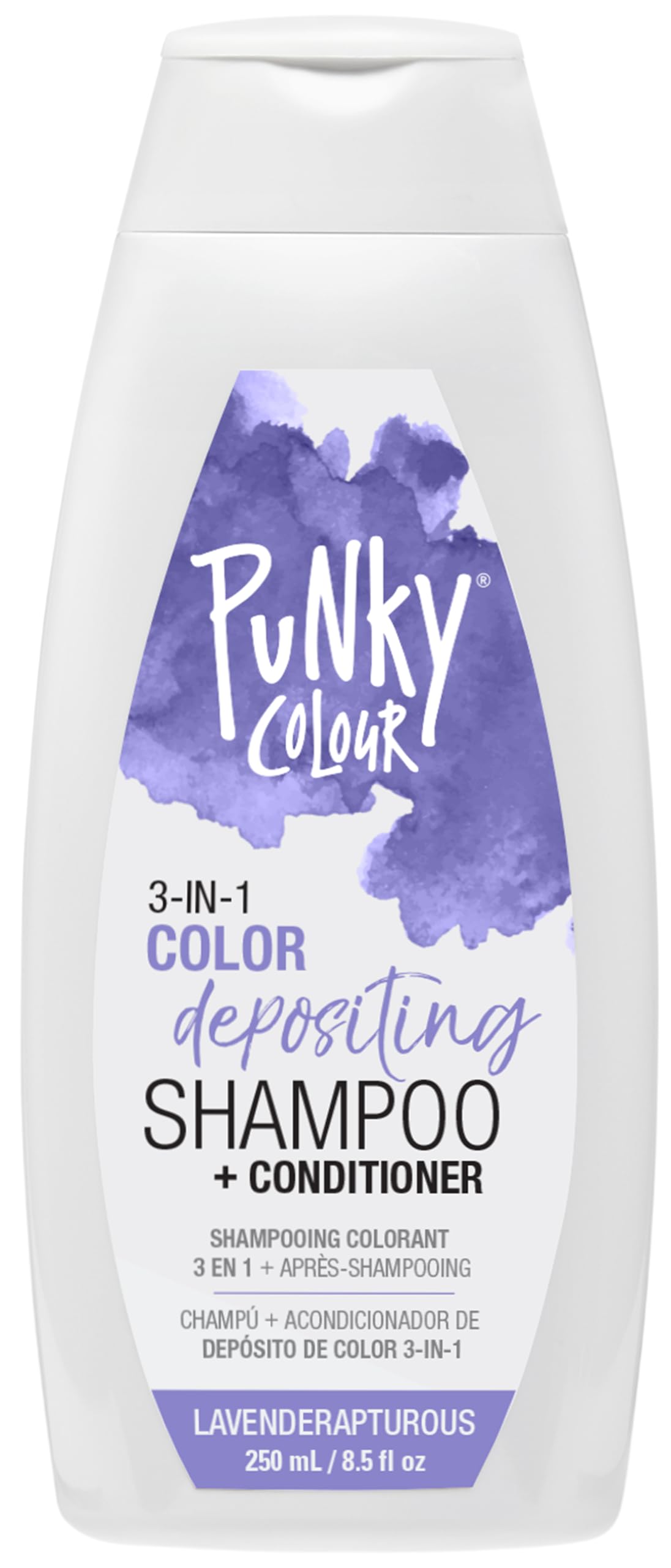Punky Colour 3-in-1 Color Depositing Conditioner & Hair Cleanser - Lavenderapturous, Semi Permanent Hair Color Conditioner, Long-Lasting Hair-Dye, 8.5 fl oz.