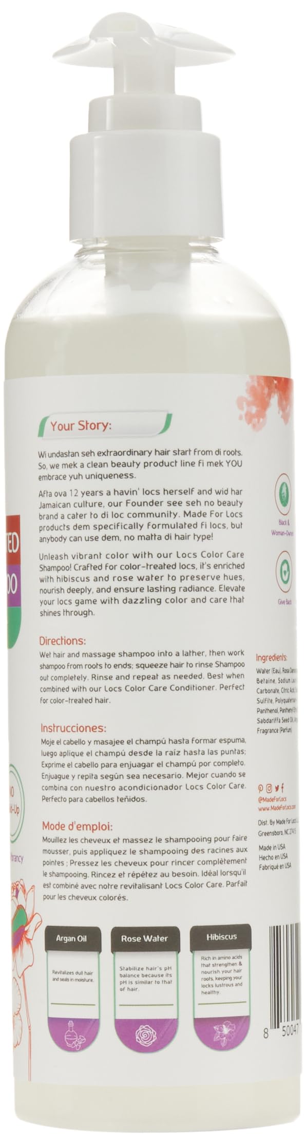 Made For Locs Castile Shampoo| 8 oz, No Dilution Needed, Natural Hair Clarifying Shampoo for Locs & Dreadlocks, 8 oz