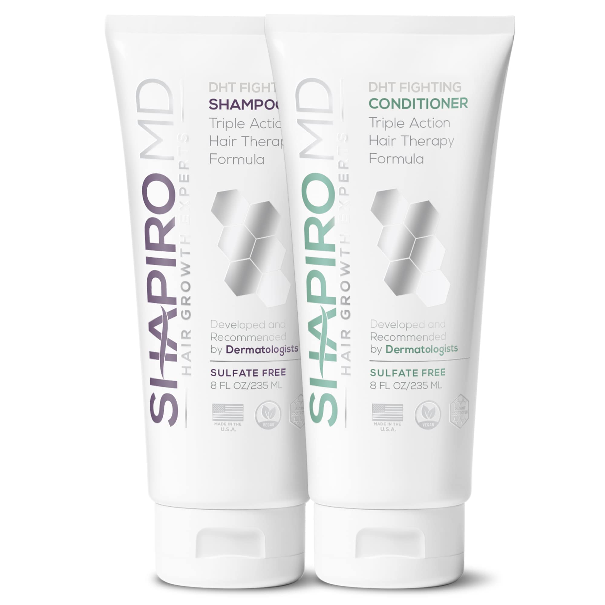 Shapiro Md Shampoo And Conditioner Containing The 3 Most Powerful, All-Natural Dht Blockers For Thicker, Fuller, And Healthier Hair (1 Month Supply)