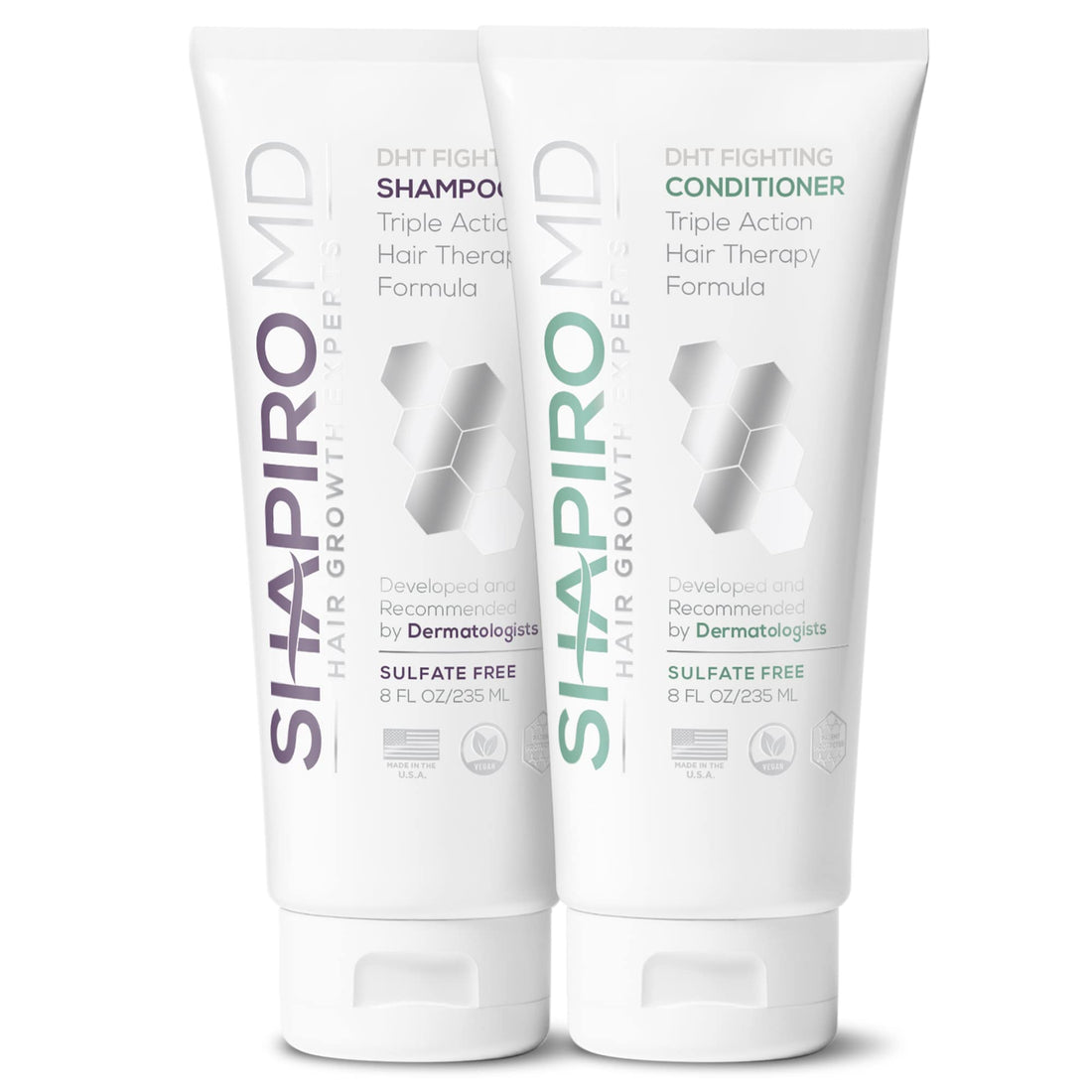 Shapiro Md Shampoo And Conditioner Containing The 3 Most Powerful, All-Natural Dht Blockers For Thicker, Fuller, And Healthier Hair (1 Month Supply)