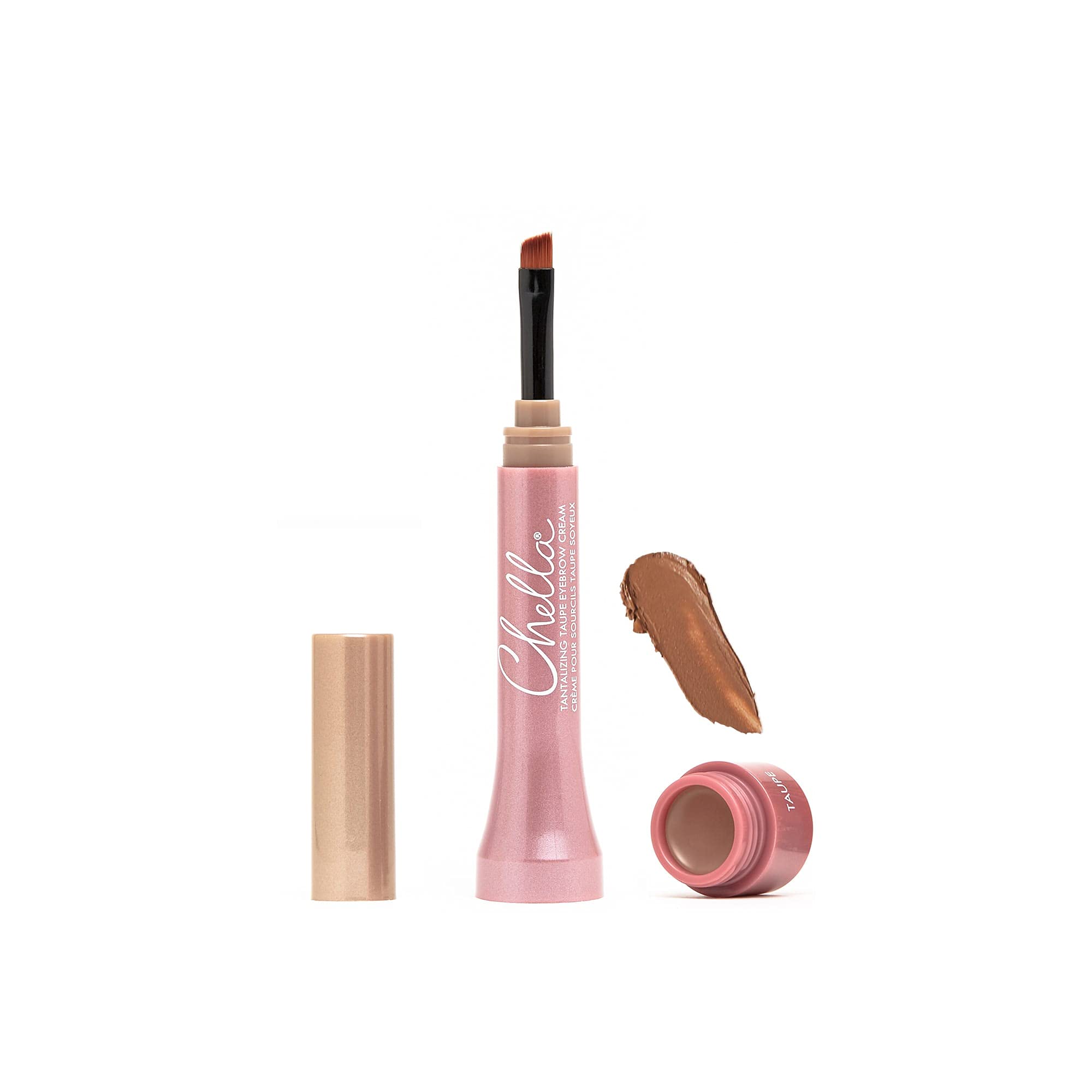 Chella Eyebrow Cream, Tantalizing Taupe - Vegan, Cruelty Free, Paraben Free, Gluten Free - Long Wearing, Velvet Consistency, Water Resistant