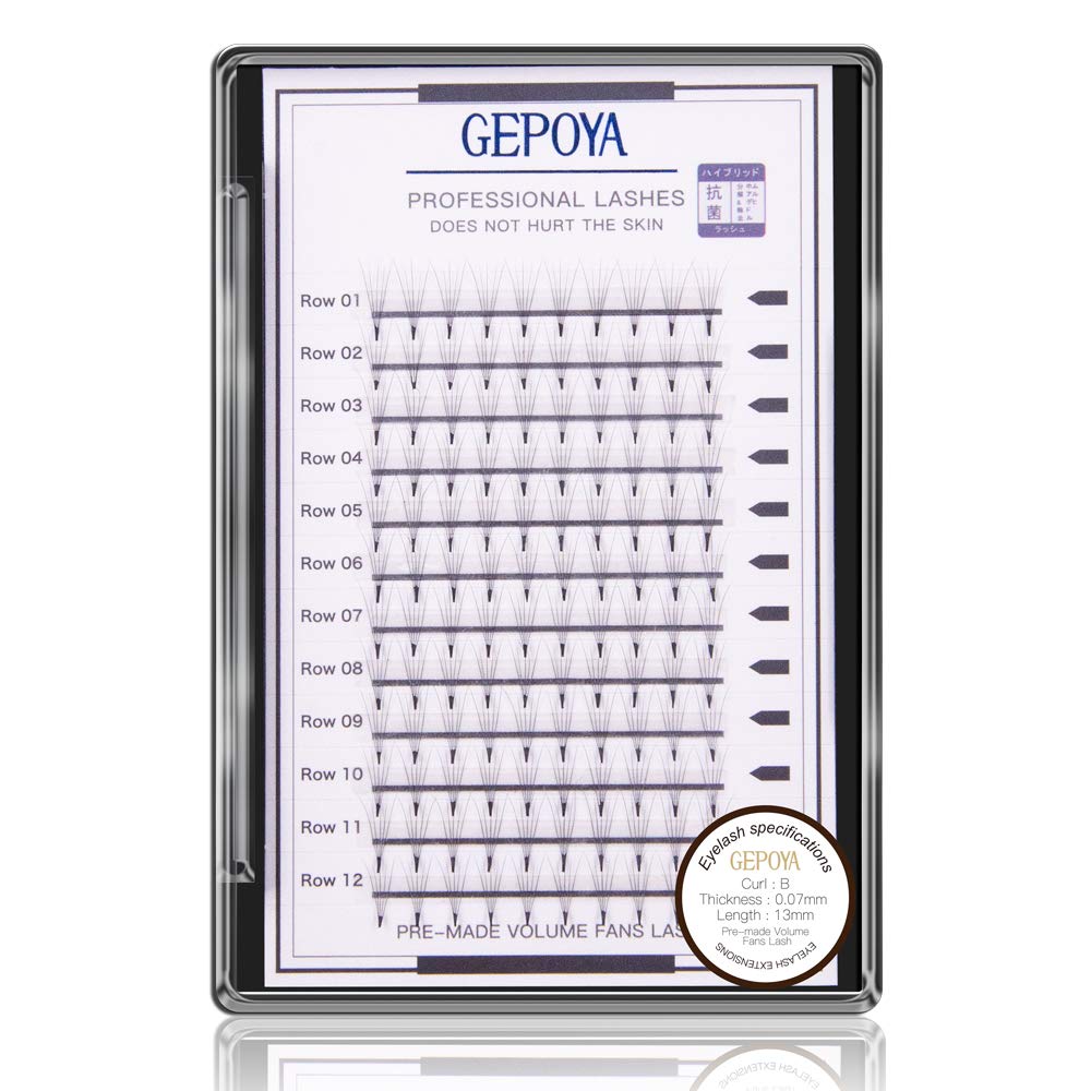 5D Premade Volume eyelash Extensions Individual Cluster Lashes 0.07mm B Curl Mink Lashes(5D) (Mixed(8-13mm)ââ‚¬¦